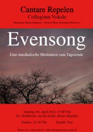 Plakat zum Choral Evensong 2014