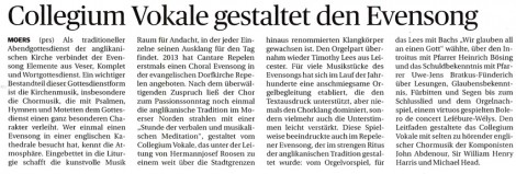 Rezension der Rheinischen Post Moers